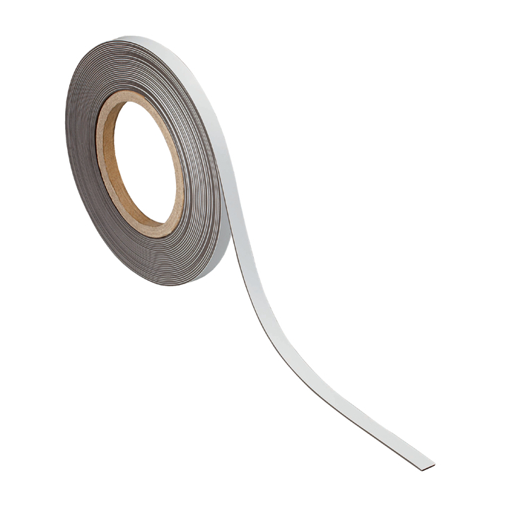 Magneet etiketband maul 10mx10mmx1mm wisbaar wit(6524102) - 0