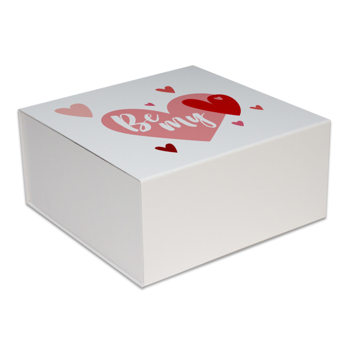 Luxe valentijn magneetdozen,, 23x23x11cm, wit, (25st) - 0