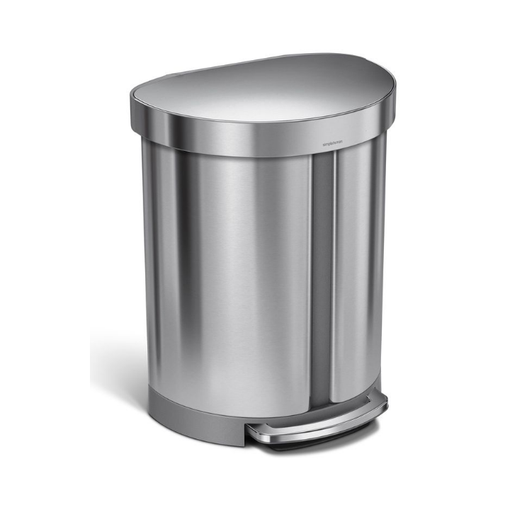 Simplehuman, pedaalemmer, 22+33 liter, zilver, VB 021164 - 0