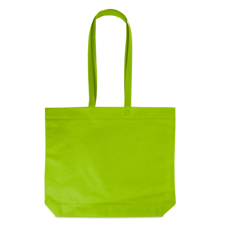 Draagtas, non-woven, 50x40+2x4,5cm, lange lus, groen (100st) - 0