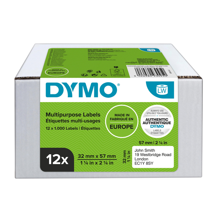 Label etiket dymo 11354 57mmx32mm 12000stuks(2093095) - 0