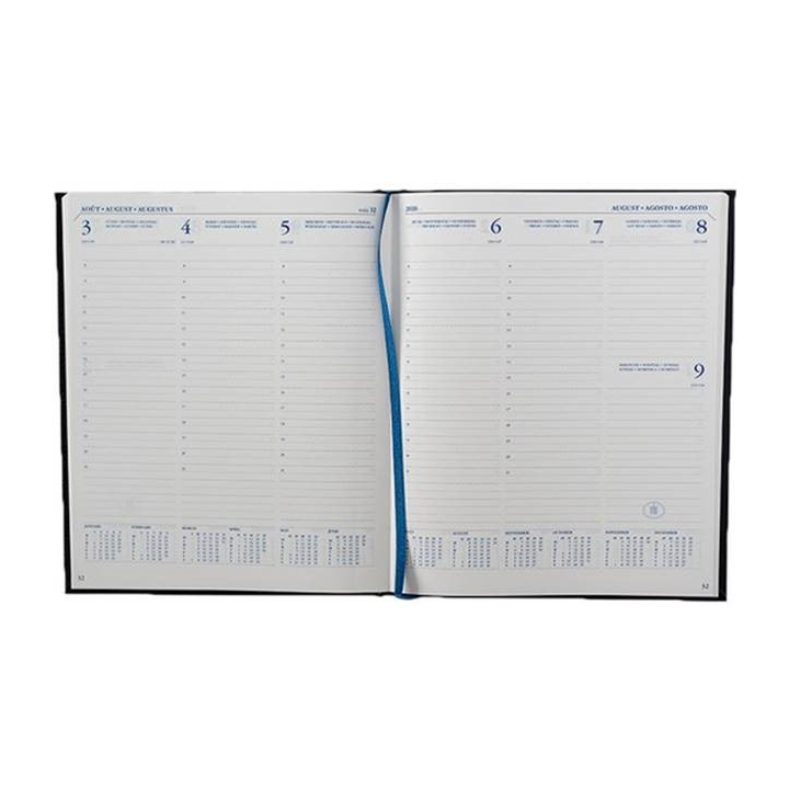 Wallstreet Creme 6T Mundior Zwart agenda, 256x210mm - 1