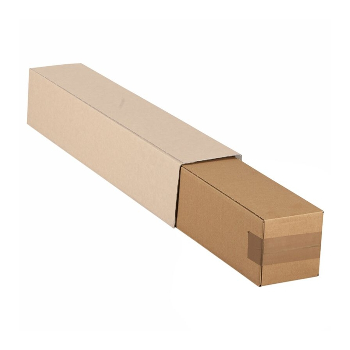 Vierkante koker formaat 750x120x120mm bruin(433169) - 0