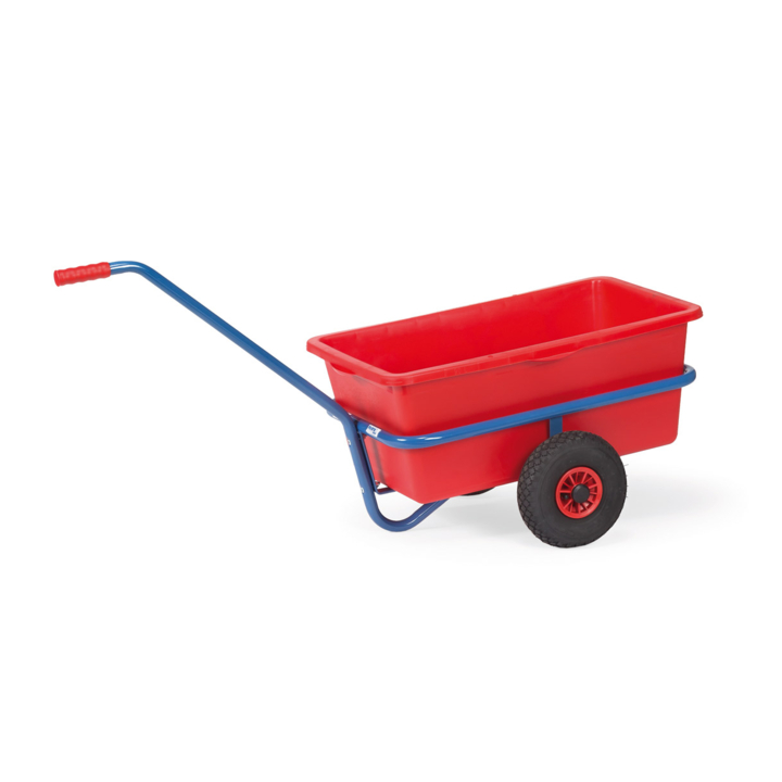 Handtrekwagen met kunststof bak, 700x400mm - 0