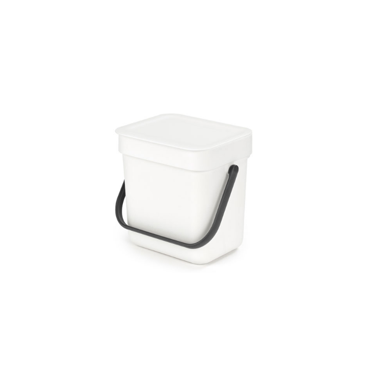 Brabantia, afvalemmer sort & go, 3 liter, wit, VB 129864 - 0