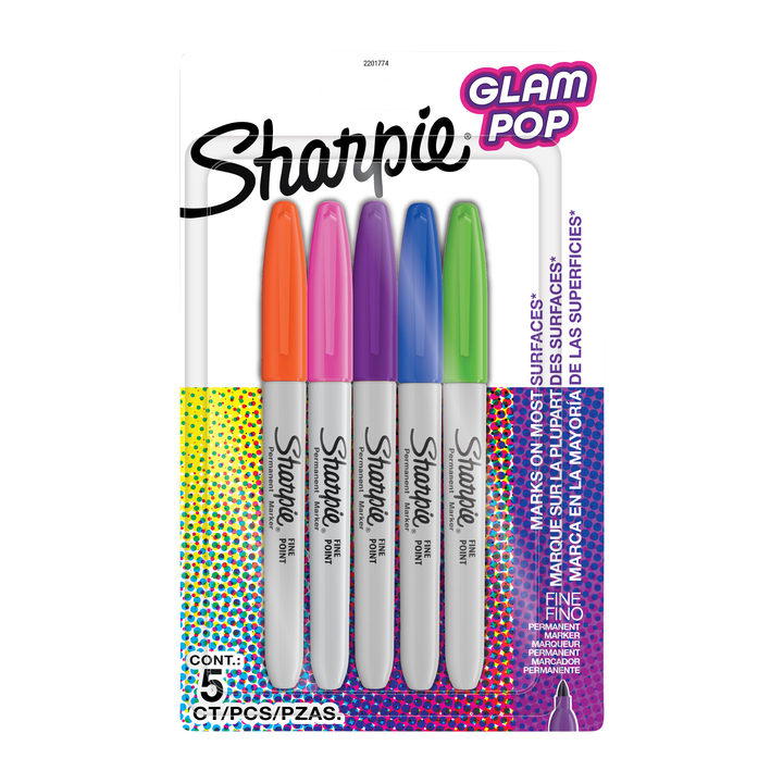 Viltstift sharpie glampop f 5st assorti(2201774) - 0