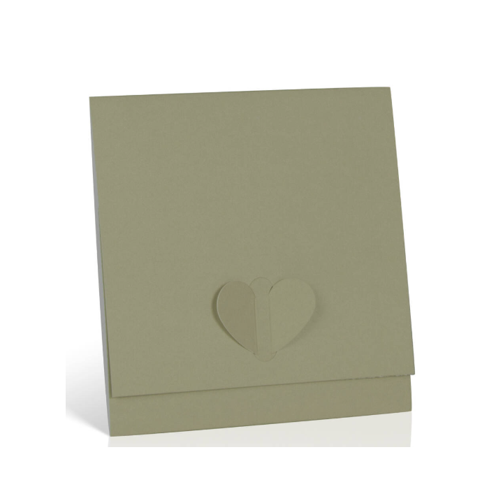 Cadeaubon, dessin love olive, 12,5x12,5cm (10 st) - 0