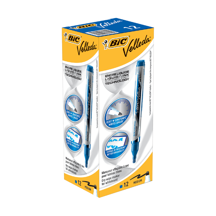 Viltstift bic liquid whiteboard rond m blauw(902087) - 2