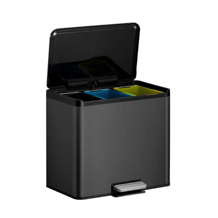 Essential EKO | Pedaalemmer | 3x9 Liter | Zwart | VB 822851 - 0