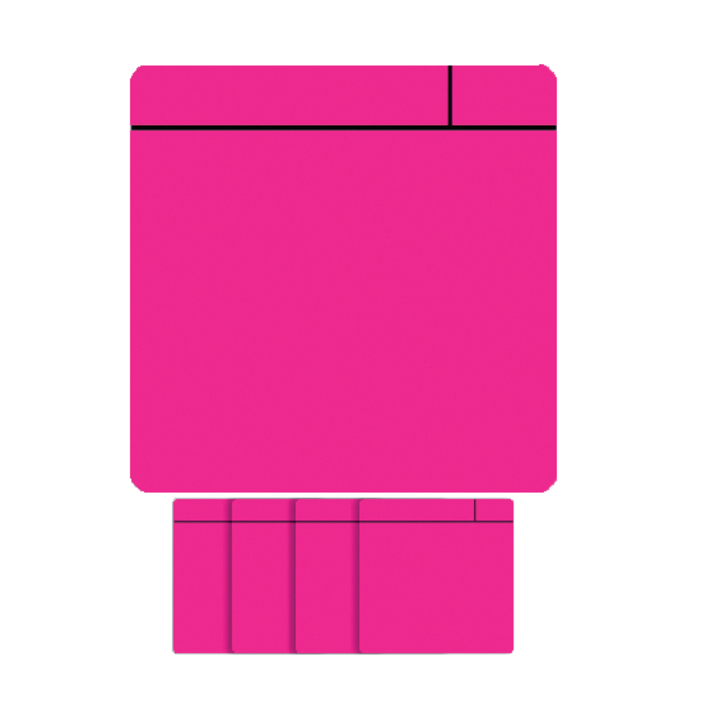 Magneet scrum 75mmx75mm roze - 0