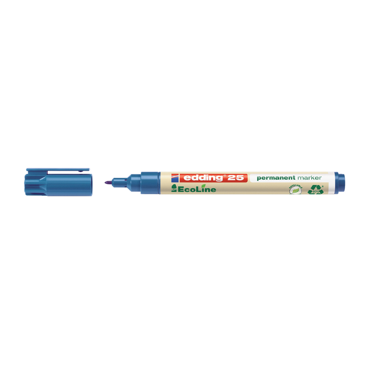 Viltstift edding 25 eco rond 1mm perm blauw(4-25003) - 0
