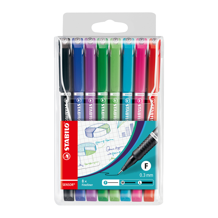 Fineliner stabilo sensor 189/8 ass(189/8) - 0