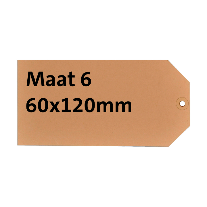 Label karton nr6 200gr 60x120mm chamois ds/1000 - 0
