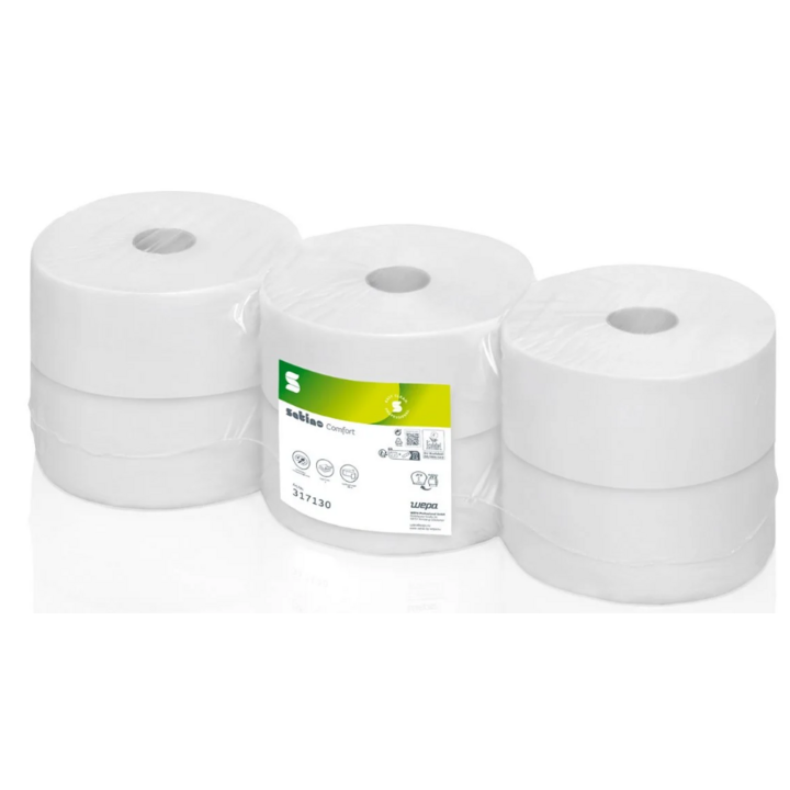 Satino Comfort | Jumbo Toiletpapier | 380 Meter | 2-Laags | JT2 | Wit | 317130 (6 stuks) - 0