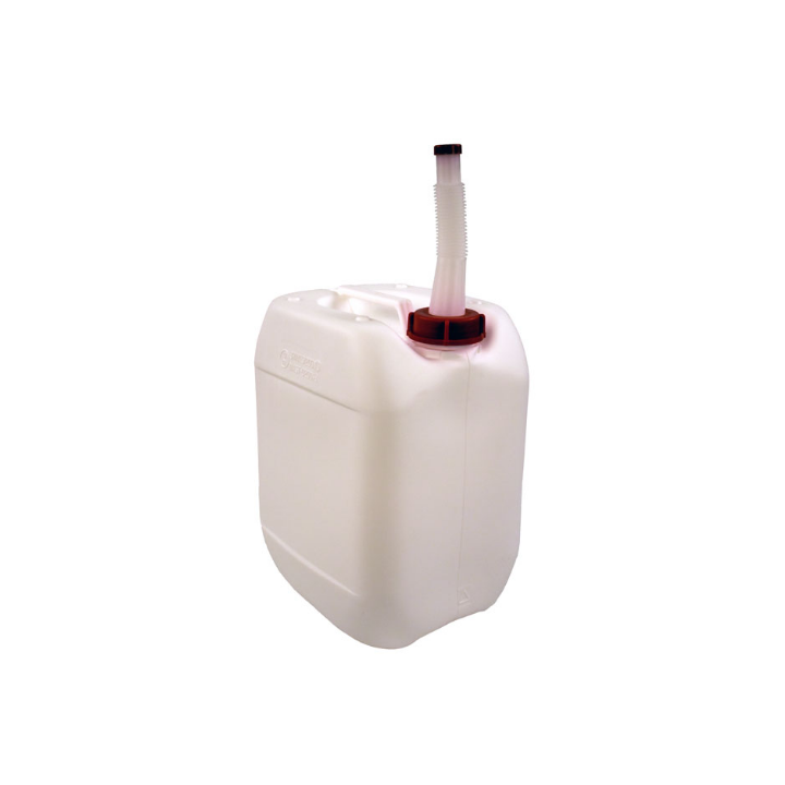 Jerrycan met schenktuit, 5 liter, wit, VB 192700 (per pak van 4 stuks) - 0