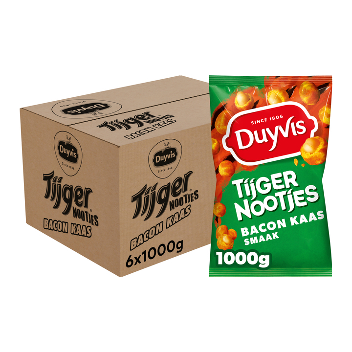 Tijgernootjes duyvis  bacon kaas zak 1kg(32162) - 0