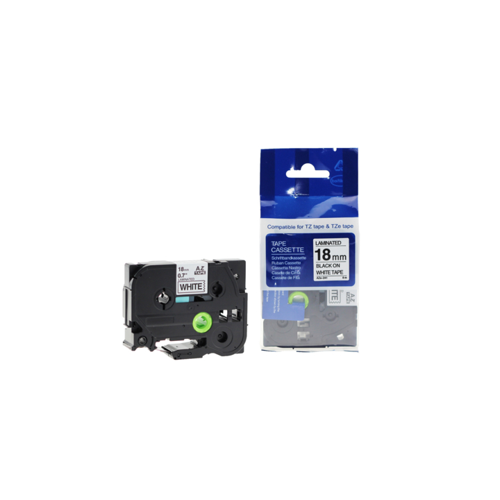 Compatible Lettertape brother p-touch tz241 18mm wit/zwart - 0