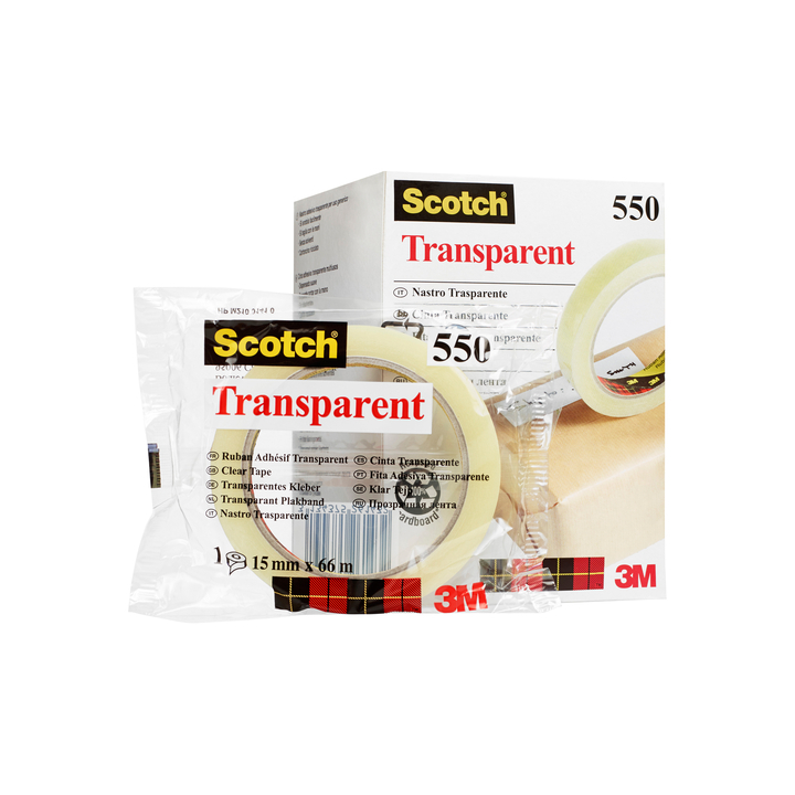Plakband 3m scotch 550 15mmx66m - 0