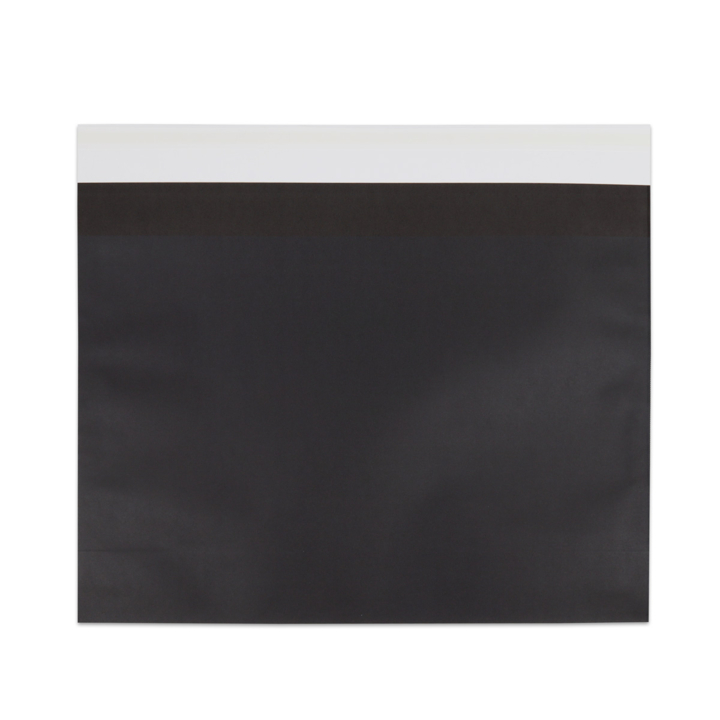 Verzendzak, papier, 48x37+2x6cm+klep, zwart (250 stuks) - 0