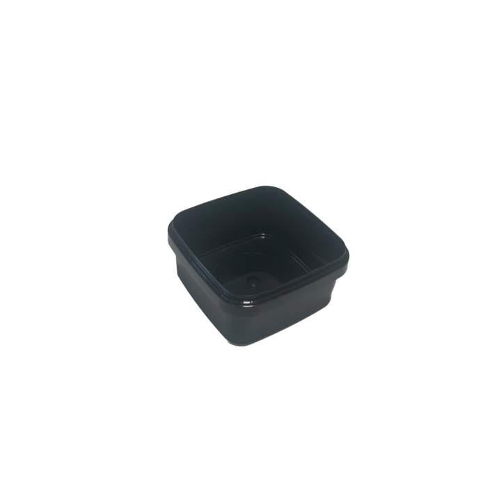 Bak vierkant, PP, 129x129x60mm, 600ml, zwart (432 stuks) - 0