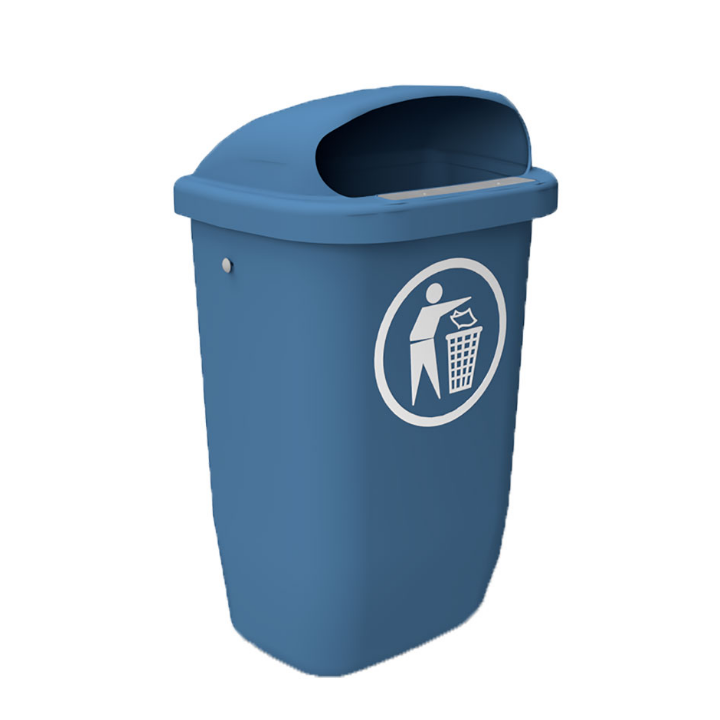 Din-PK, buitenafvalbak, 50 liter, blauw, VB 049806 - 0