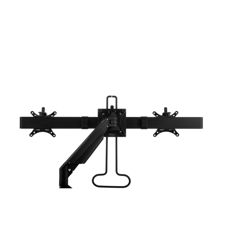 Filex Chicago monitorarm met crossbar | zwart | gasgeveerd | voor 2 schermen - 1