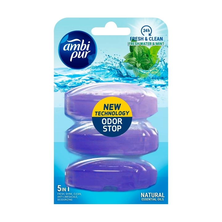 Toiletblok navulling ambi pur fresh waterm 3x55ml(8435495816 - 0