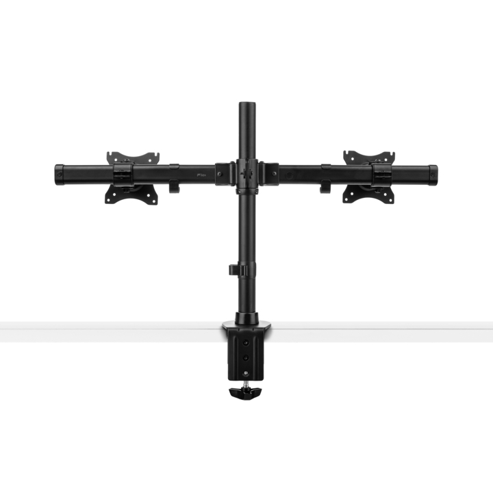 Filex, Focus dubbel monitorarm met crossbar, zwart - 1
