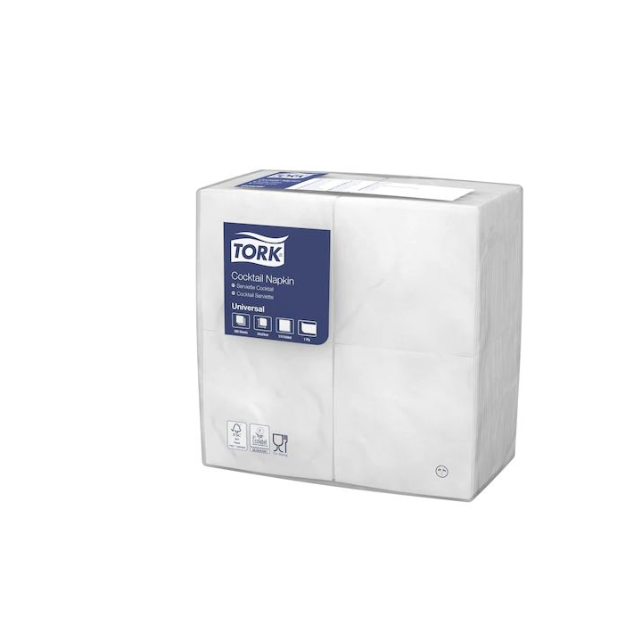 Tork Universal, servet, 24x24 cm, 1-laags, wit, 509517 (2500 stuks) - 0