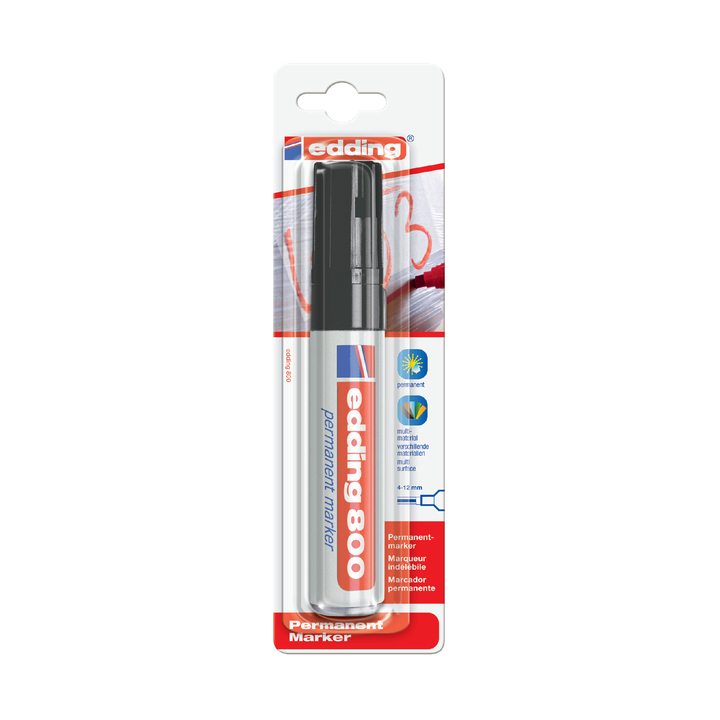 Viltstift edding 800 perm schuin 4-12mm zwart - 0