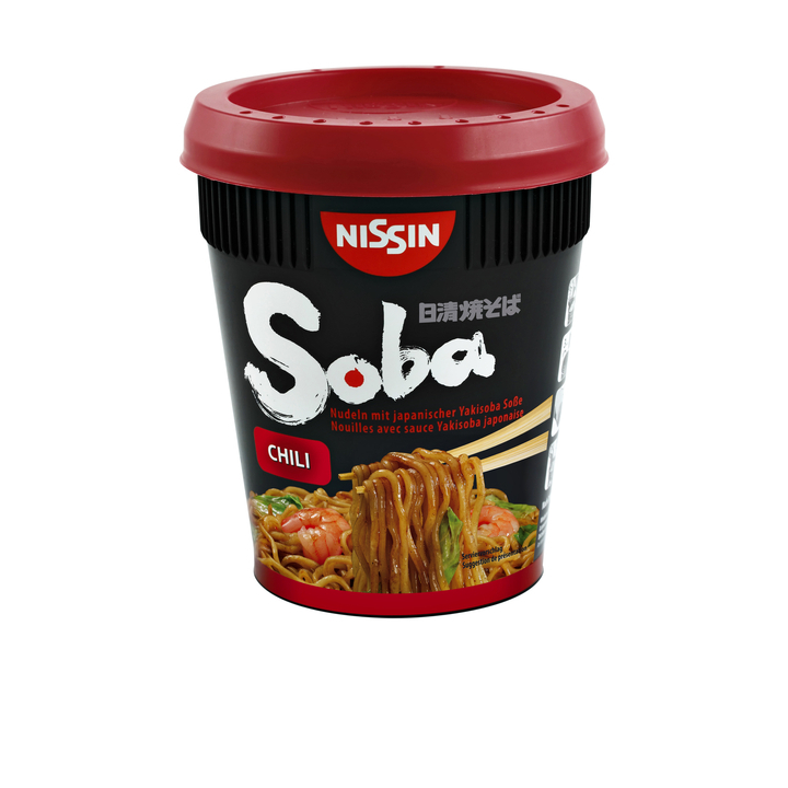 Nissin Soba, noodles, Chili, 238005100 (1 stuk) - 0