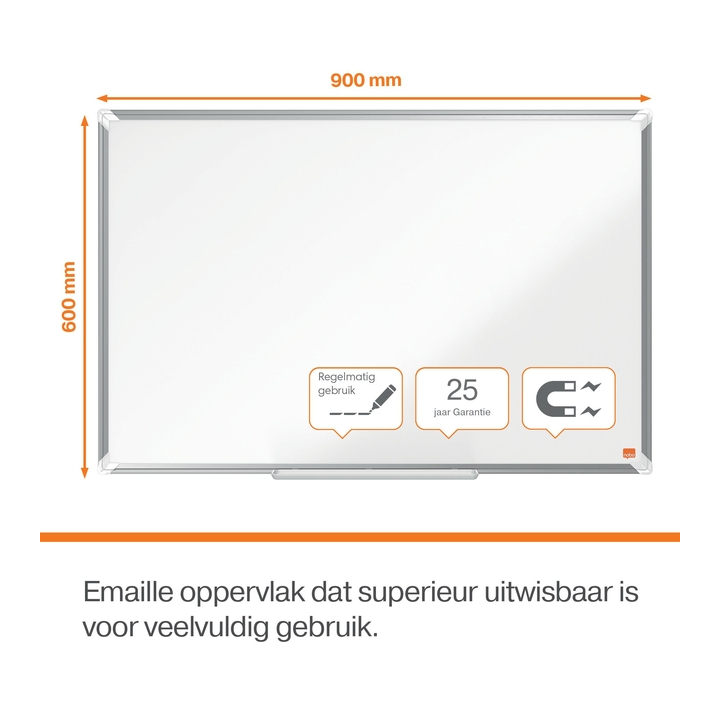 Whiteboard nobo premium plus 900x600mm emaille(1915144) - 1
