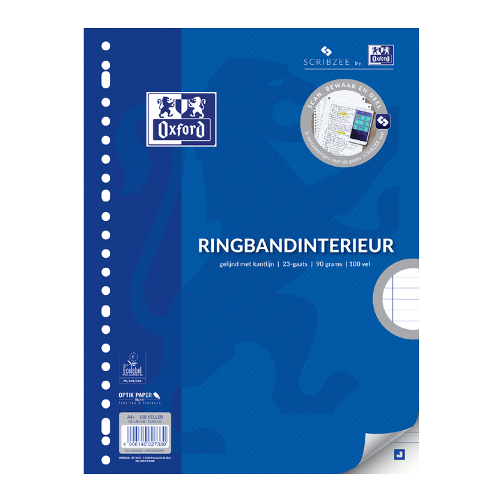 Interieur oxford a4 23r lijn 90gr 100vel(400094326) - 0