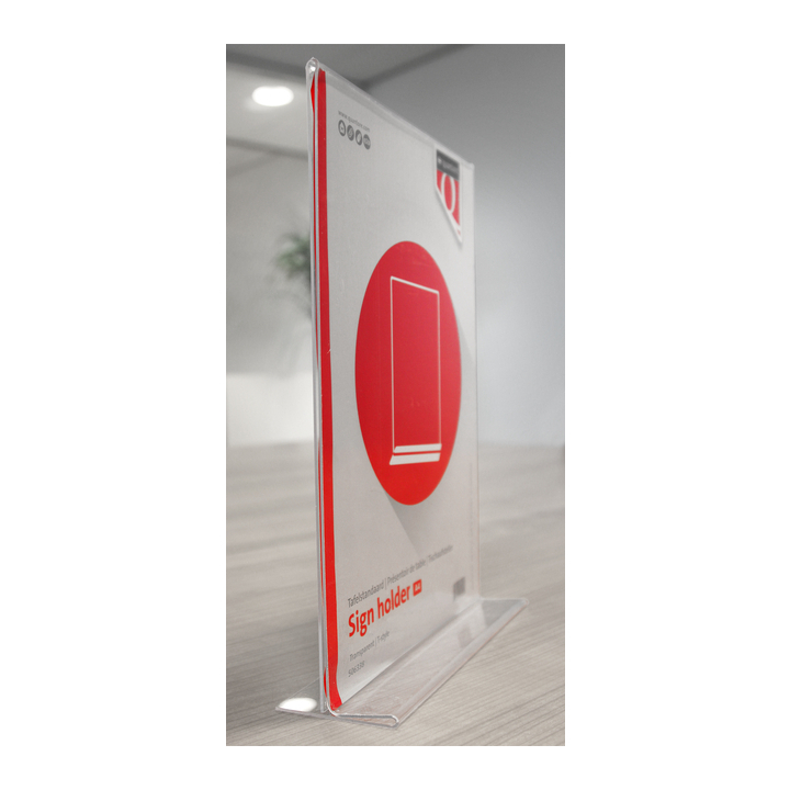 Quantore, kaarthouder A4, T-staand, transparant, 47801 - 3
