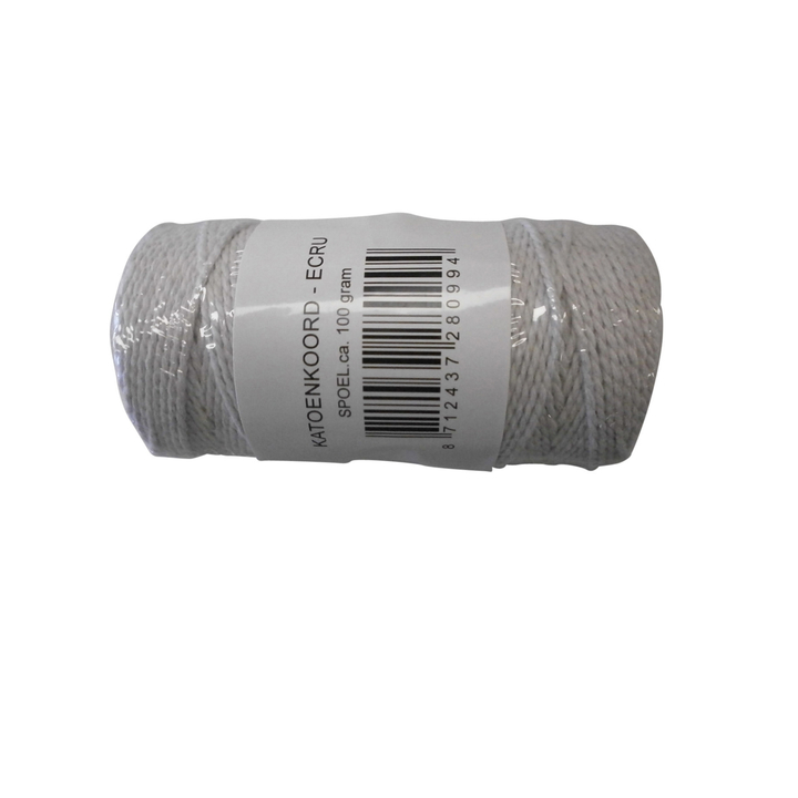 Koord katoen naturel 100gr ca 250mtr - 0
