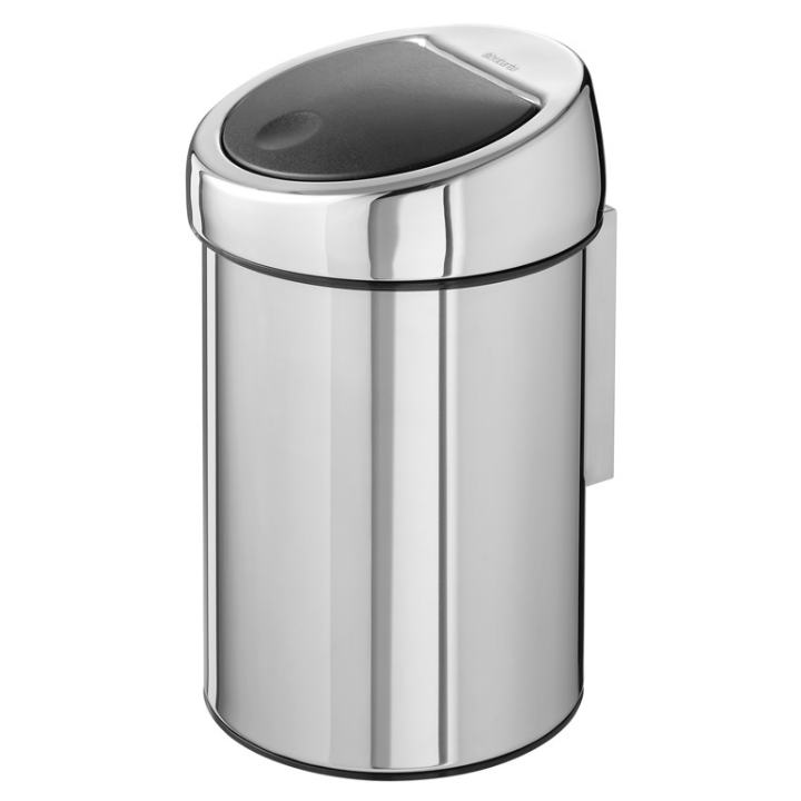 Brabantia, wandafvalemmer, 3 liter, RVS, VB 363962 - 0
