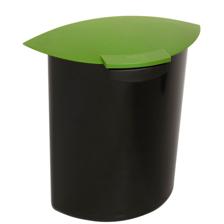 Ovale kunststof inzetbak met deksel, 6 ltr, zwart, VB 201838 - 0