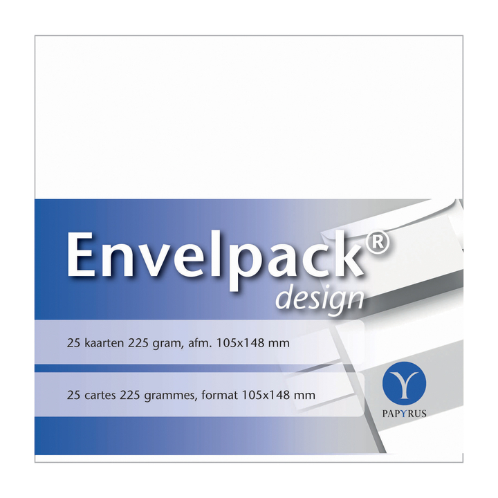 Enkele kaart papyrus design c6 wit - 0