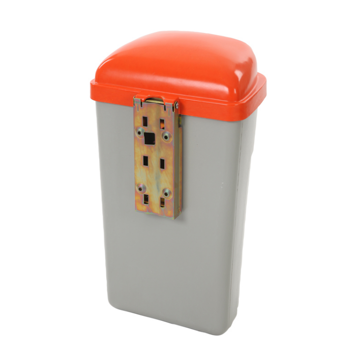 Vuurbestendige buitenafvalbak, 50 liter, grijs/or, VB 500200 - 1