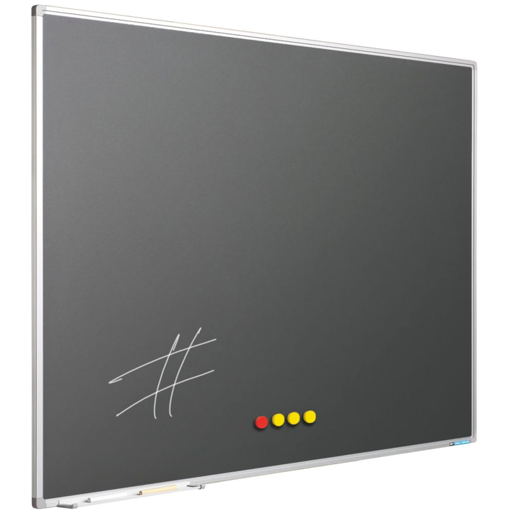 Smit Visual, Krijtbord Softline, 100x150cm, alu 8mm, grijs - 0
