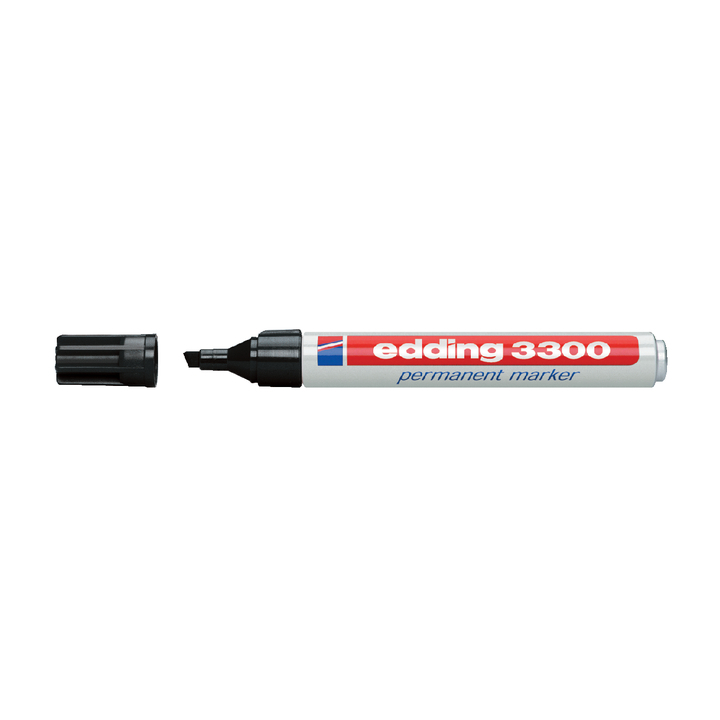 Viltstift edding 3300 perm schuin 1-5mm zwart - 0