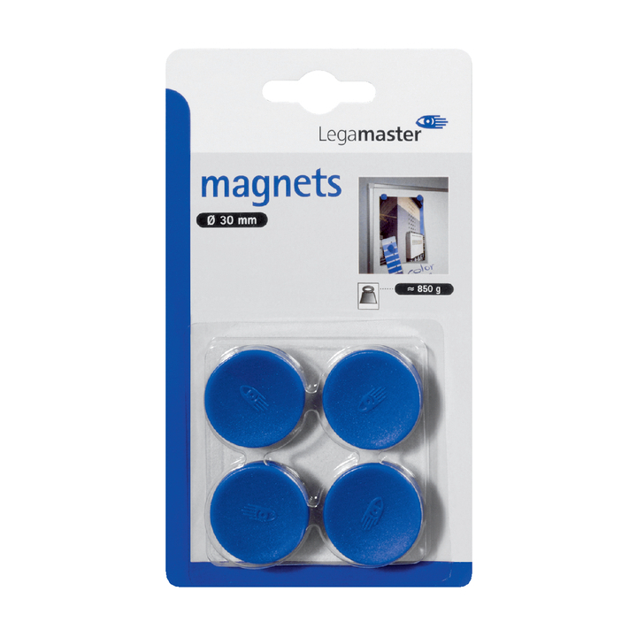 Magneet legamaster 30mm blauw - 0