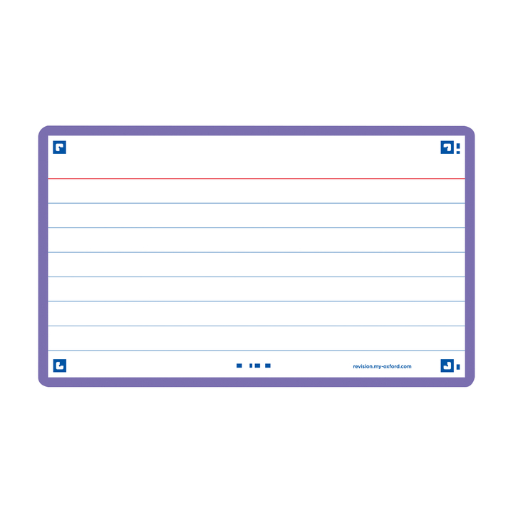 Flashcard oxf 2.0 75x125mm 80vel 250gr lijn paars(400133877) - 0