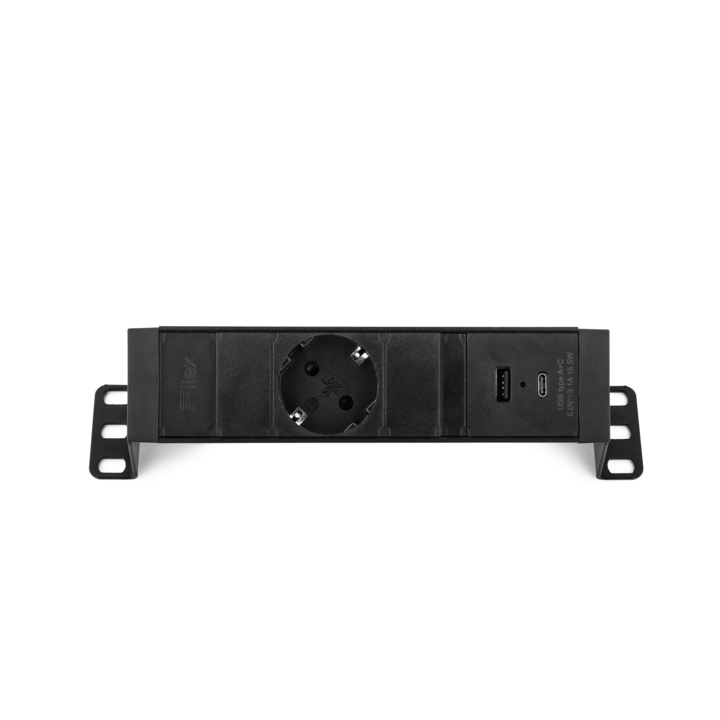Filex, Power Desk Up 1.0, 1x 230v, 1x USB A+C Charge, zwart - 0