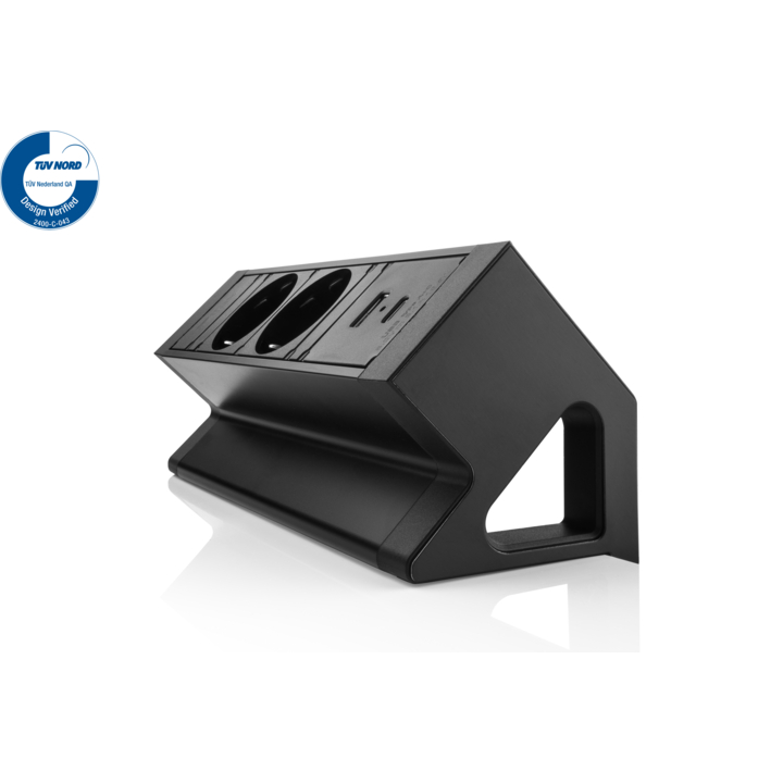 Filex, Power Desk Up 2.0, 2x 230V, 1x USB A+C, zwart, 681041 - 1