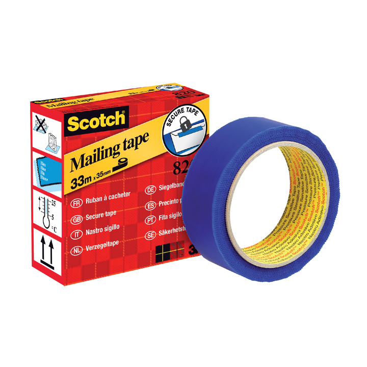Plakband 3m scotch 820 35mmx33m verzegel blauw - 0
