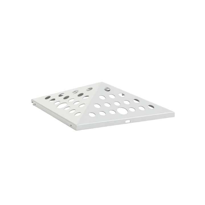 Top met gaten t.b.v. Piramide as-papierbak, zilver, VB708680 - 0