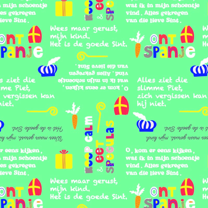 Cadeaupapier Sint, 50cm x 200 meter, D90015, groen - 0
