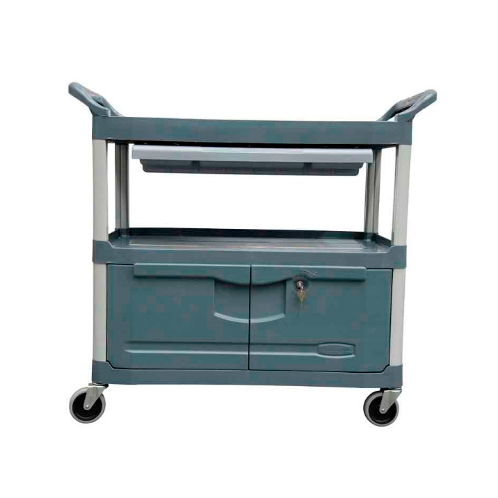 Rubbermaid, materiaalwagen met lade en kast, grijs,VB 004094 - 1