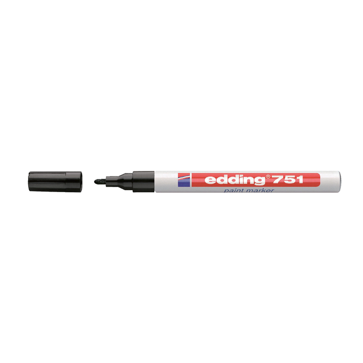 Viltstift edding 751 lak perm rond 2mm zwart - 0